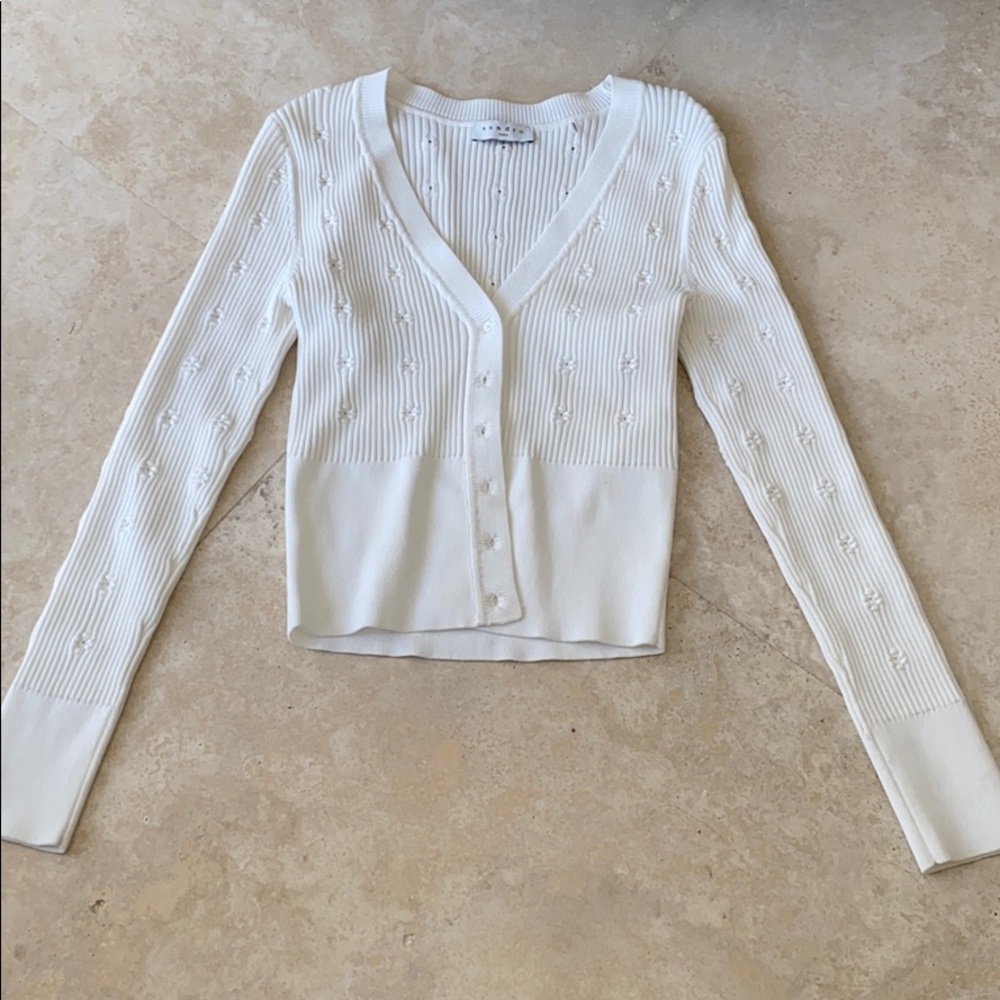 Sandro white cardigan